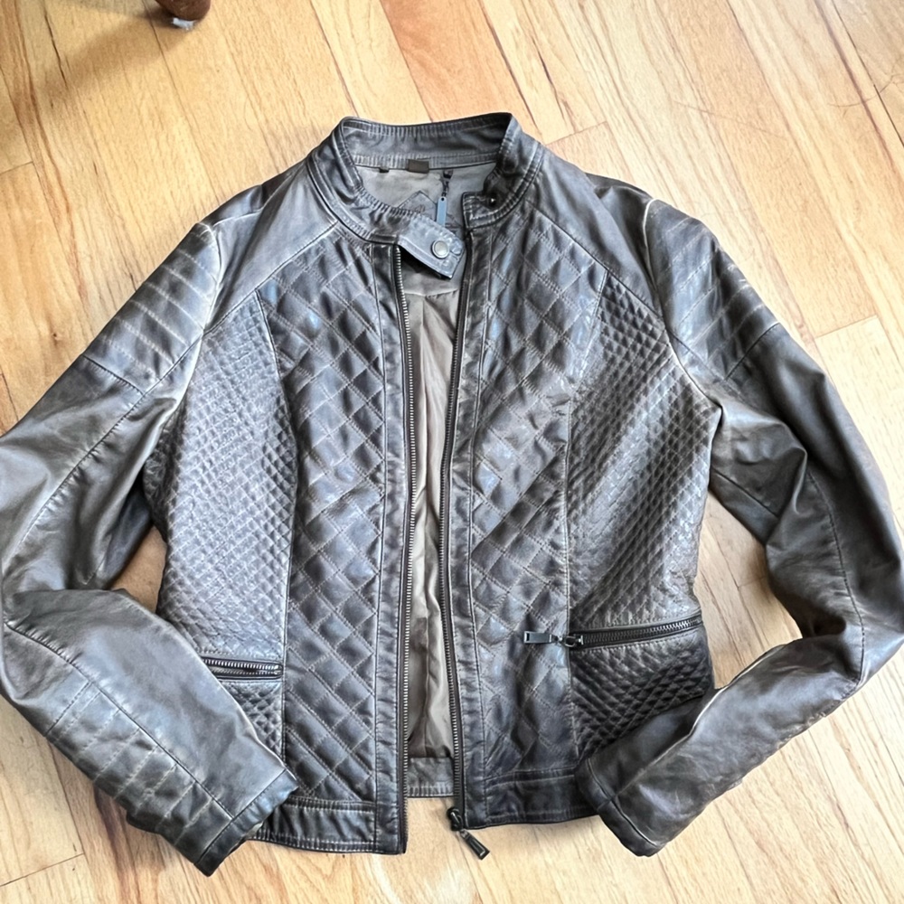 Jou Jou Faux Leather Motorcycle Jacket